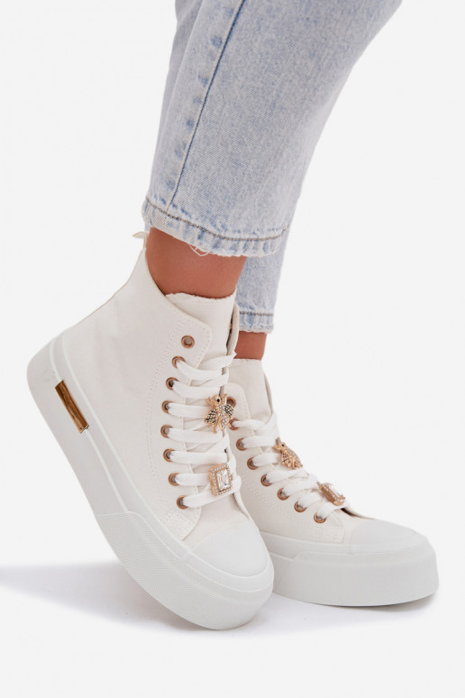Chaussures de loisirs avec une plateformePrzypinkami couleur blanche Gracella