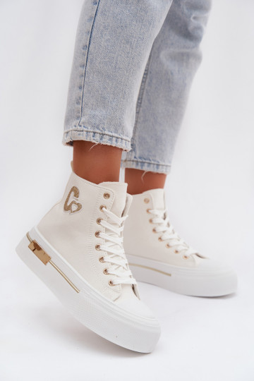 Chaussures de loisirs avec une plateforme couleur blanche Meloria 2