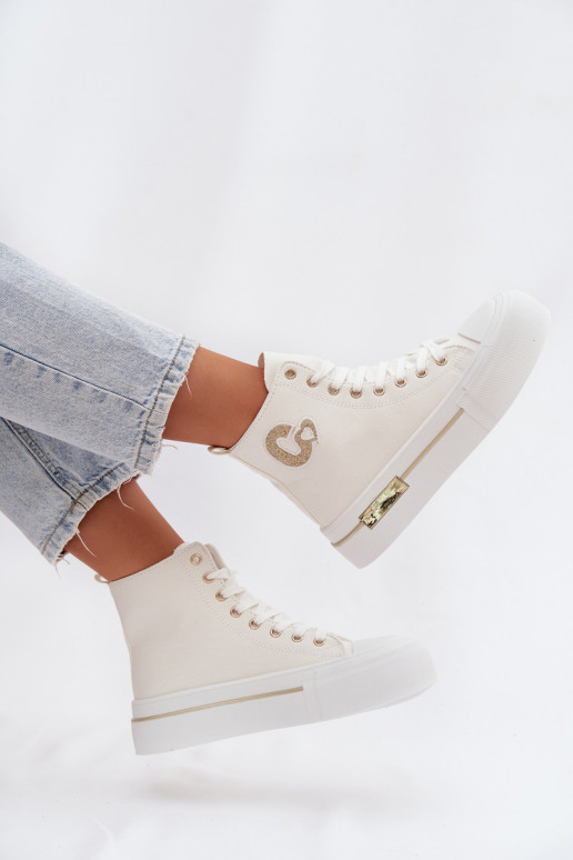 Chaussures de loisirs avec une plateforme couleur blanche Meloria