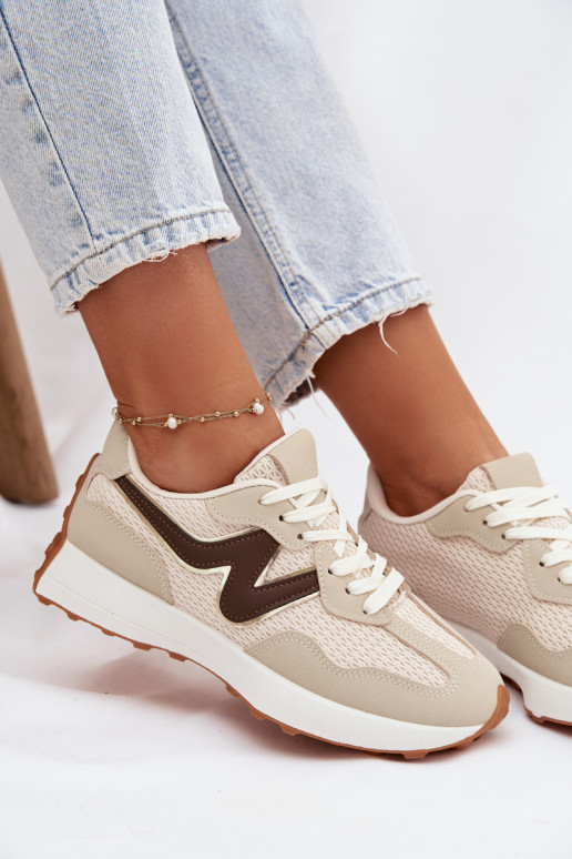 sportschoenen Dames met platform beige Janelora