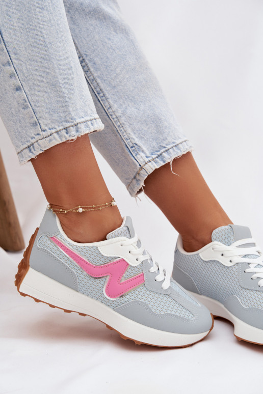 baskets Féminin avec une plateforme couleur bleue Janelora