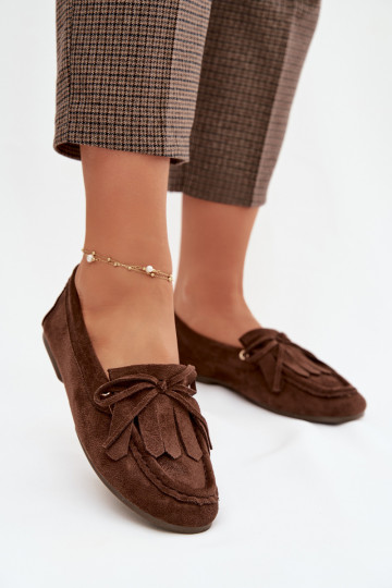 dames mocassins met stijlvolle details En Randen CzekoladoIne Glorina 2