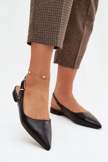 Ballerines avec boucles dorées couleur noire Iverelle