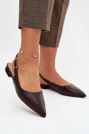 Ballerinas met gouden gespen CzekoladoIne Iverelle 2