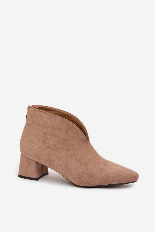 Damenstiefel Klocke Mit Nähen Beige Darlisse