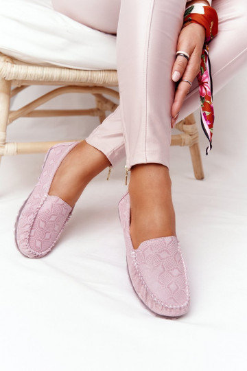 Peau Mocassins RIO FLORE Eco-Friendly couleur rose