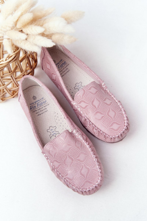 Peau Mocassins RIO FLORE Eco-Friendly couleur rose