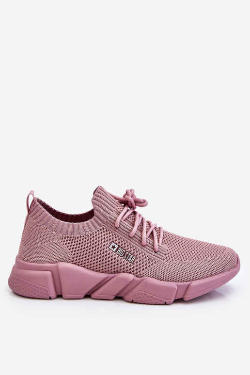 Féminin  Chaussures modèle baskets Memory Foam System Big Star JJ274266 couleur rose
