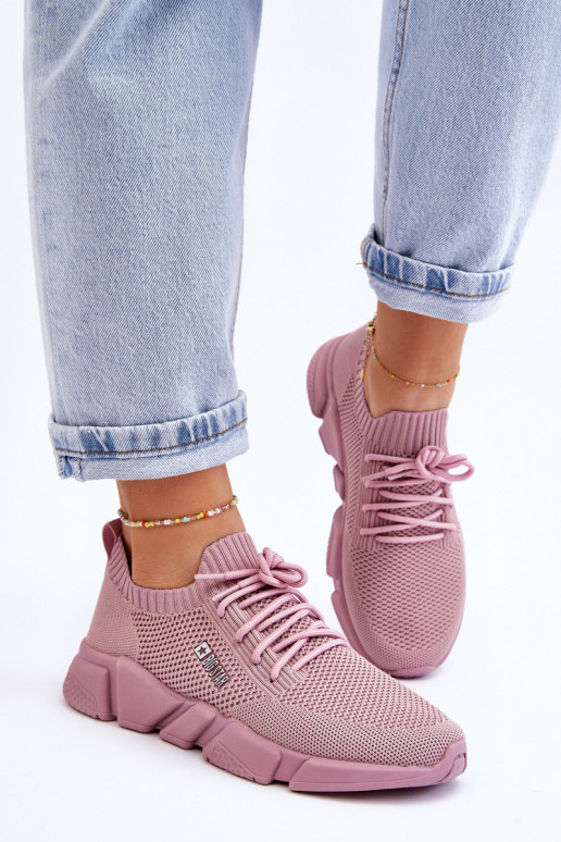 Dames Eenvoudig Sneakers model schoenen Memory Foam System Big Star JJ274266 roze