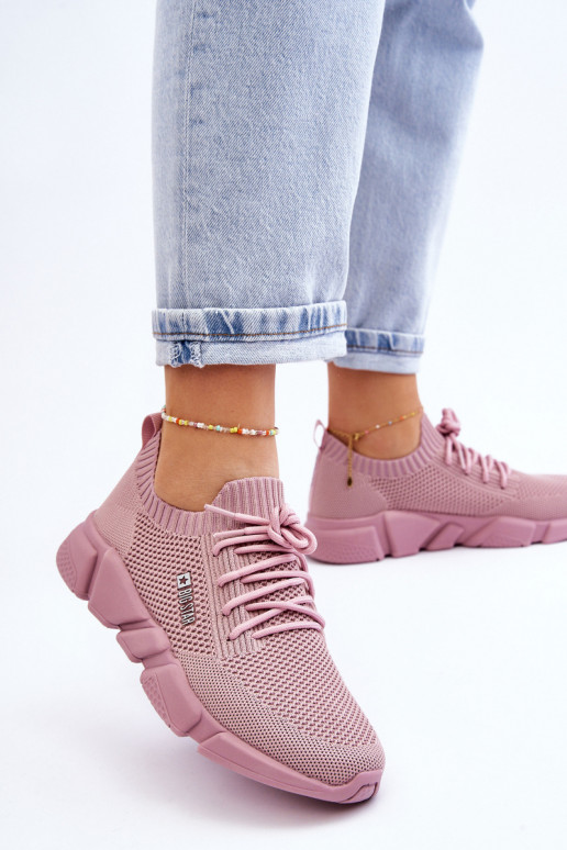 Feminin  Sneakers Stilvollllschuhe Memory Foam System Big Star JJ274266 pinke Farbe