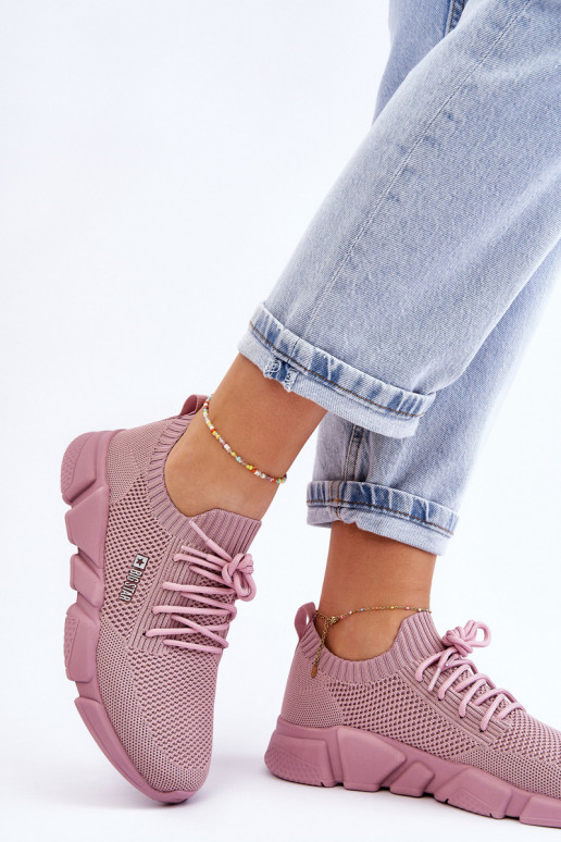 Féminin  Chaussures modèle baskets Memory Foam System Big Star JJ274266 couleur rose