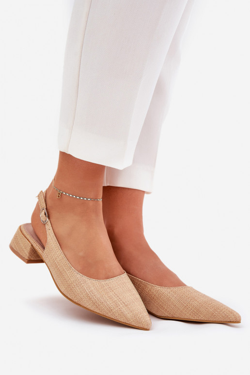 Sandalen met patroon Dames Op Delicaatm Obcasie beige Jorela