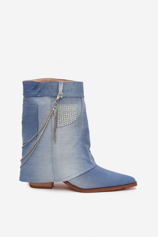 Bottes pour femmes avec des chaînes Il fauttière jean Ilyana