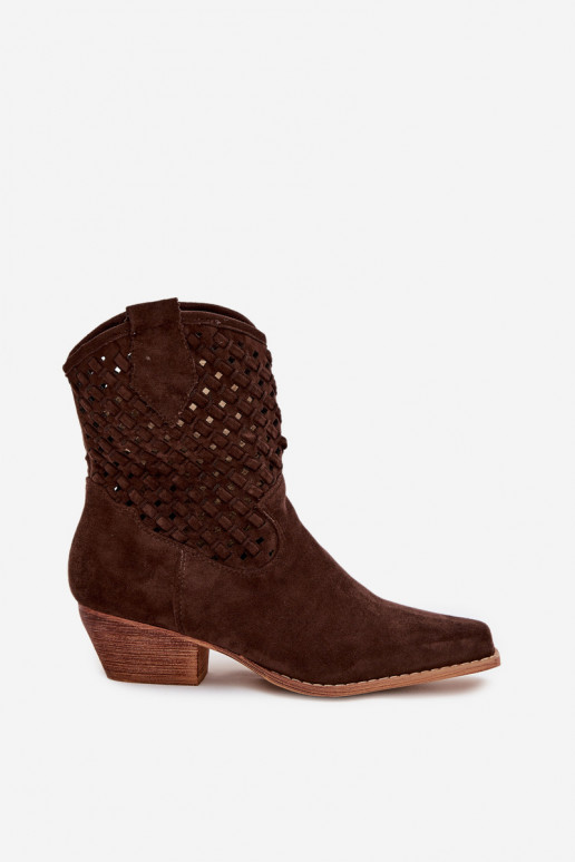 Bottes ajourées Féminin avec des talons CzekoladoÀe Ferissa