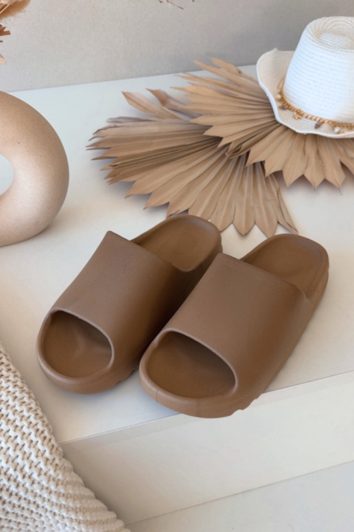 Mules marron pour femmes Olyria avec plateforme