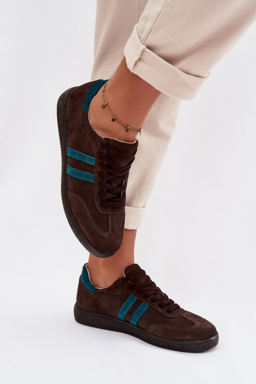 Zazoo N1068 en daim Faible Chaussures modèle baskets Féminin CzekoladoÀe