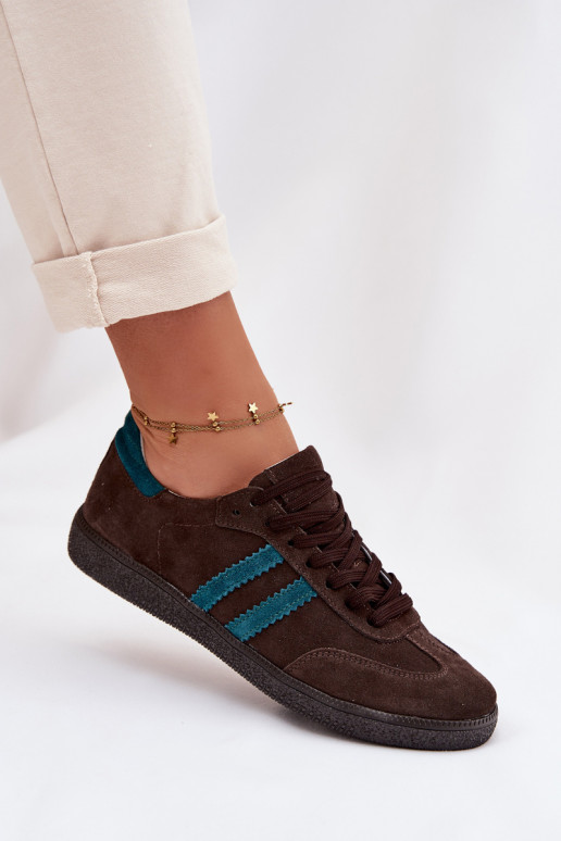 Zazoo N1068 aus INildleder Niedrig Sneakers Stilvollllschuhe Feminin CzekoladoZue