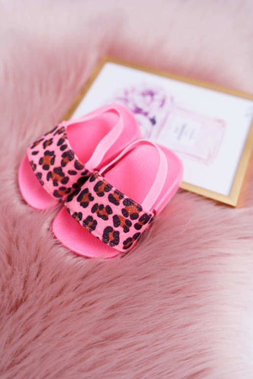 Kinderen Rubber Slippers met glans roze Rimia