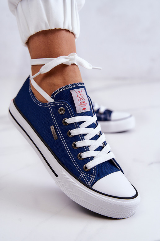 Feminin Klassisches Stilvollll lässige Schuhe Cross Jeans JJ2R4012C Dunkelblau