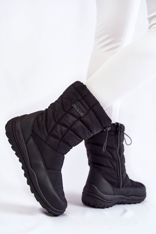 Feminin Groß sich Zuarm laufen Schneestiefel Big Star KK274599 schZuarze Farbe