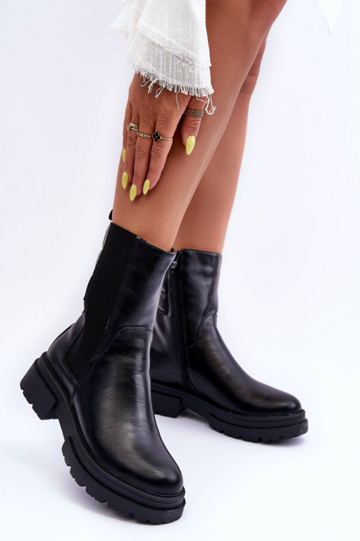 Grand réchauffer bottes élégantes Un modèle convaincant couleur noire Milca