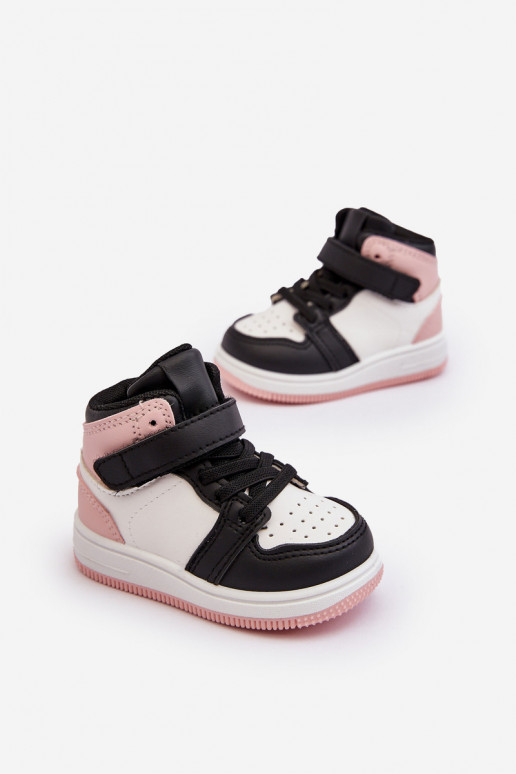 Grand Chaussures de sport pour enfants Blanc-couleur rose Teredite