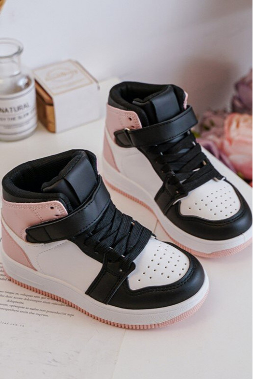 Groß Sportschuhe für Kinder INeiß-pinke Farbe Teredite