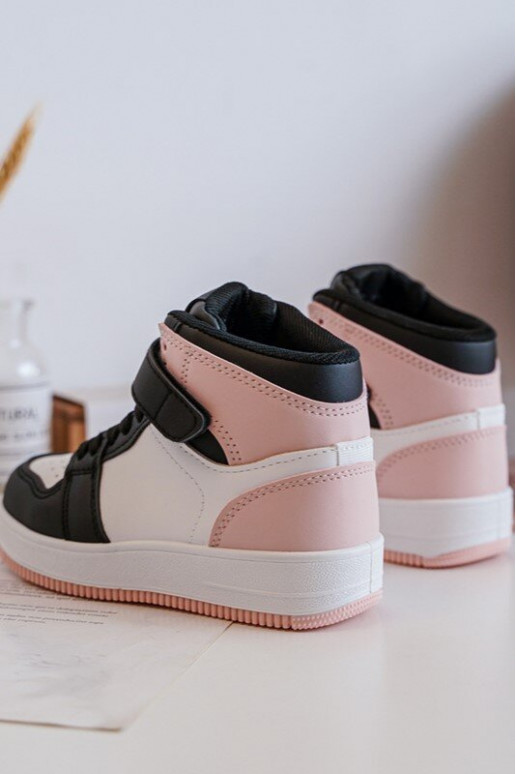 Groß Sportschuhe für Kinder INeiß-pinke Farbe Teredite