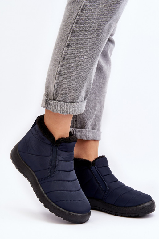 réchauffer Bas femme Bottes de neige bleu foncé Enmore