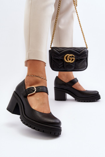 Zazoo 20166 Peau Chaussures couleur noire 2