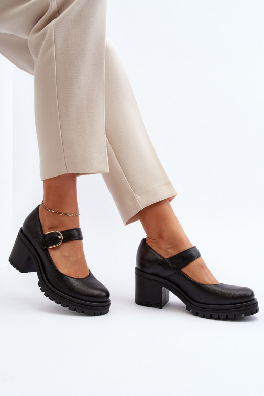 Zazoo 20166 Peau Chaussures couleur noire