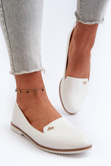 Mocassins avec des talons larges Féminin couleur blanche Enzla