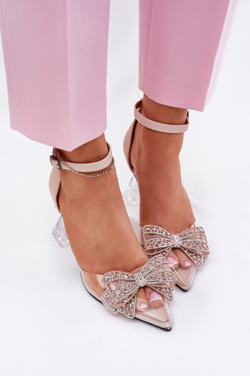 Elegante stijl Schoenen met linten Vinceza 62212 beige