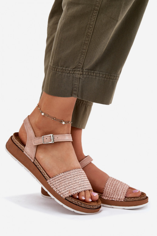 Damensandalen Mit Zopf Zu Ermöglichtch Inblu GS000050 pinke Farbe