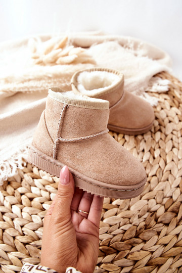 Bottes d'hiver chaudes pour enfants couleur sable Gooby