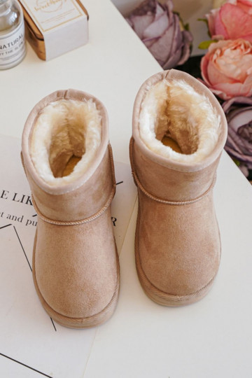 Bottes d'hiver chaudes pour enfants couleur sable Gooby 2