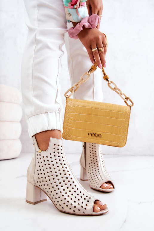 Peau Bottes ajourées Il fautciejka 05420-04 beige