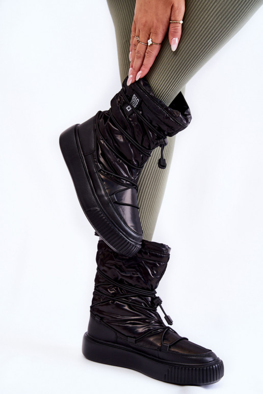 Feminin sich Zuarm laufen Schneestiefel Big Star KK274193 schZuarze Farbe