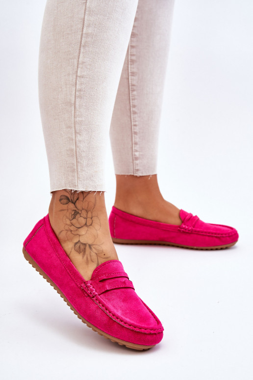 Dames Klassieke suède loafers roze Ivana