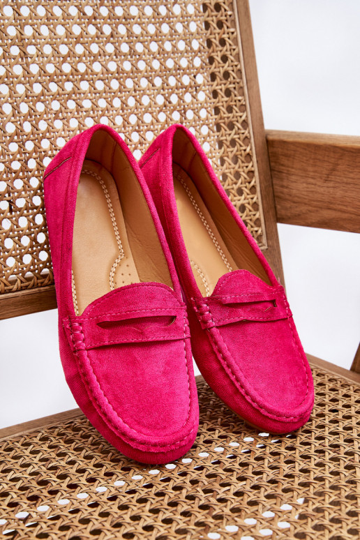 Dames Klassieke suède loafers roze Ivana