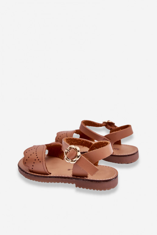 Klassische Kindersandalen braune Farbe Izzy