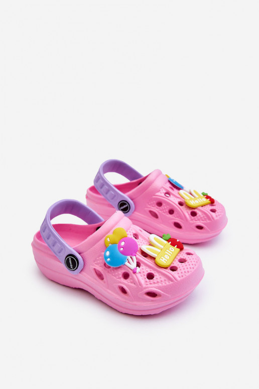 Kinderen LichtgeInicht pantoffels Eenvoudig Crocs Slippers roze SIneets