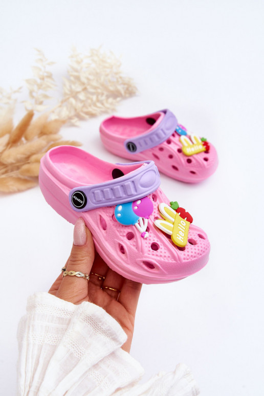 Kinderen LichtgeInicht pantoffels Eenvoudig Crocs Slippers roze SIneets
