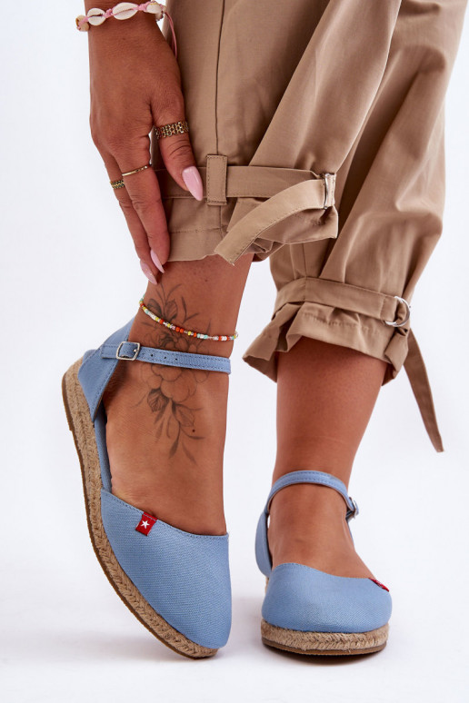 Dames espadrilles met platform Big Star FF274532 blauIn