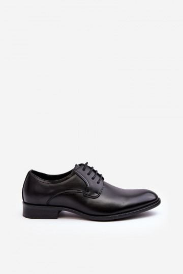 Chaussures en cuir pour hommes noires Harene 2