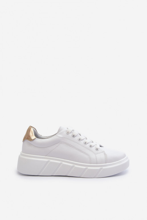 Peau Chaussures modèle baskets Féminin avec une plateforme couleur blanche Danida