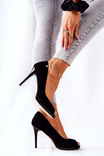 Chaussures en daim Monnari 0490-020 couleur noire