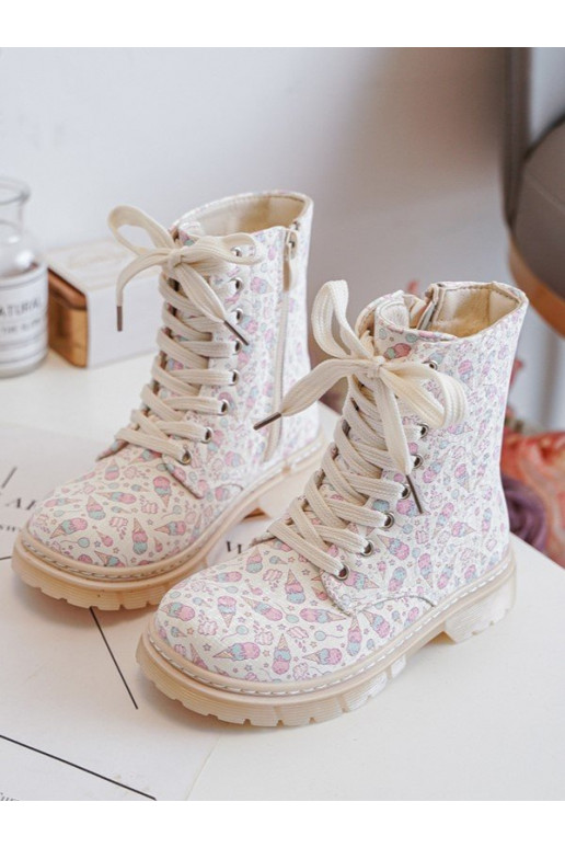 réchauffer Bottes Puéril avec fermetures éclair beige Dolida