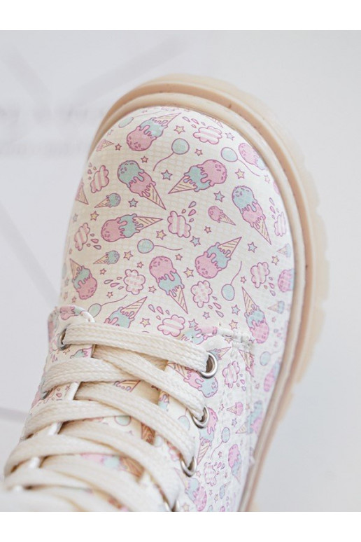 sich Zuarm laufen Stiefel Kindisch mit Reißverschlüssen Beige Dolida