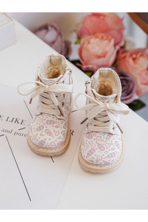 sich Zuarm laufen Stiefel Kindisch mit Reißverschlüssen Beige Dolida